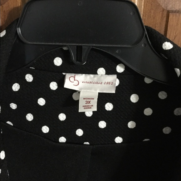 Black polka dot jacket - dress up or down NWT - Picture 2 of 7